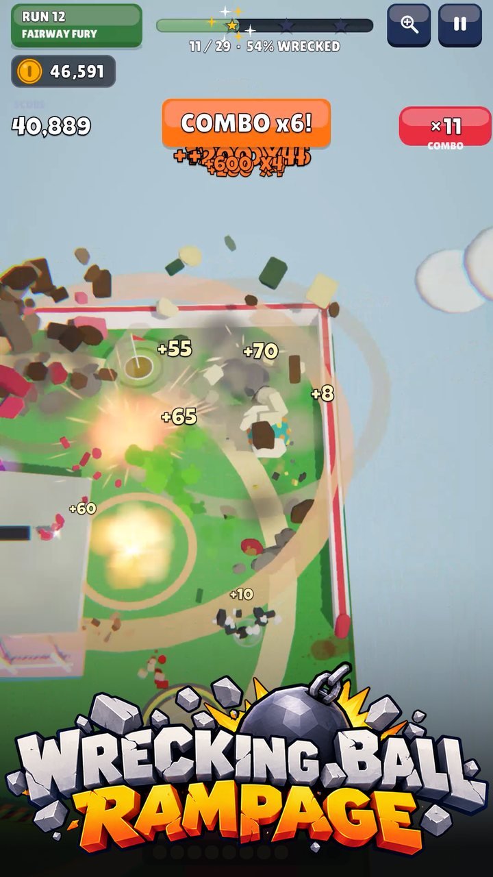 Fairway Fury level with the Wrecking Ball Rampage logo