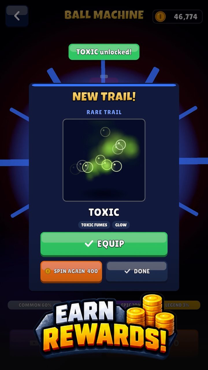 Ball Machine unlocking the Toxic trail: Earn rewards